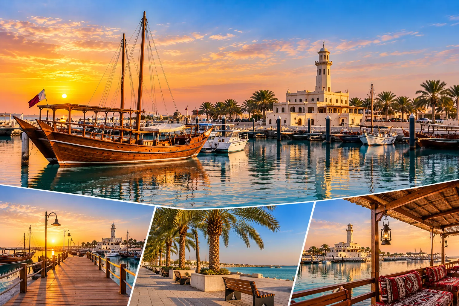 Al Khor Harbour and traditional maritime setting