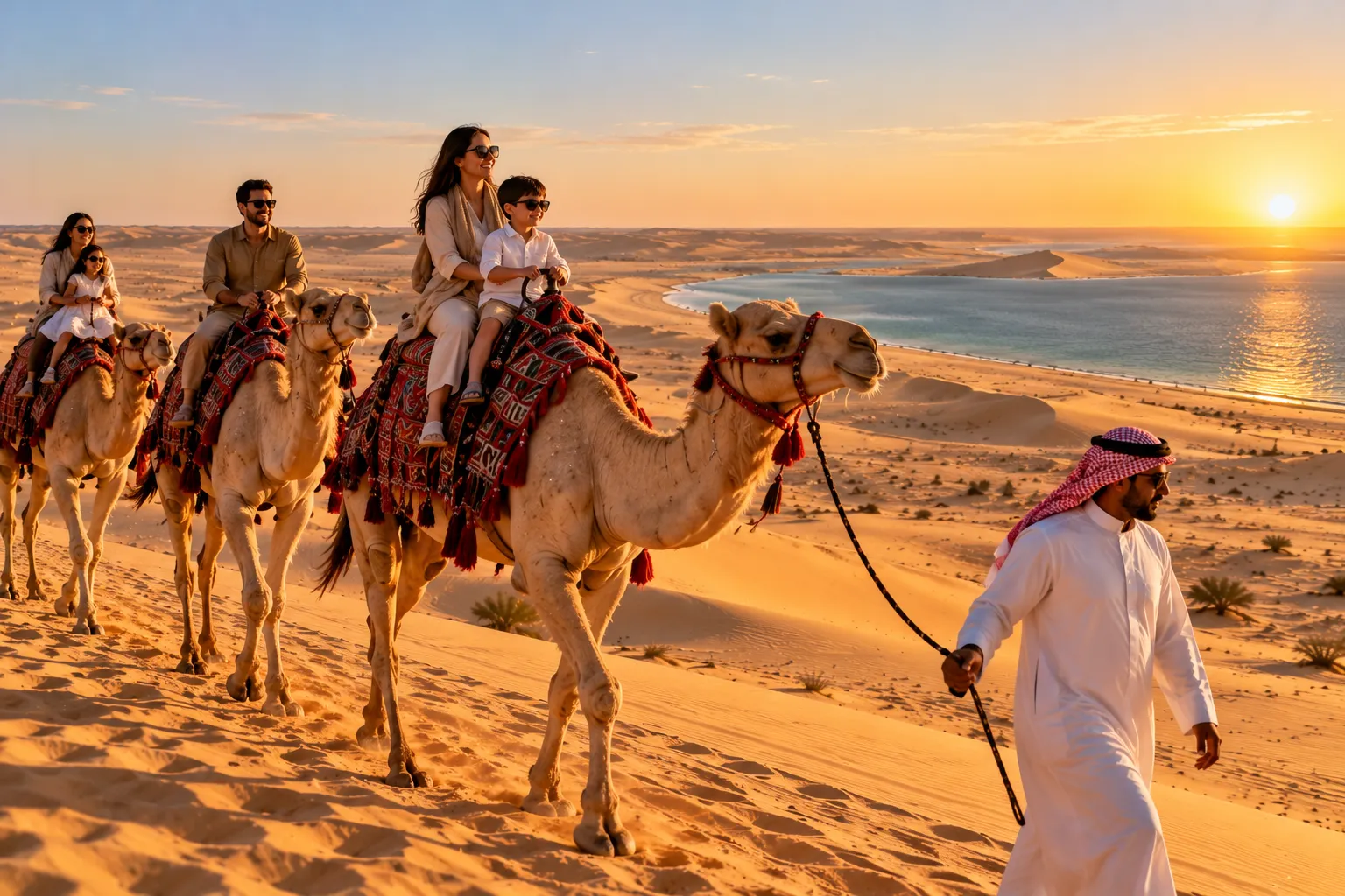 Camel riding in Qatar