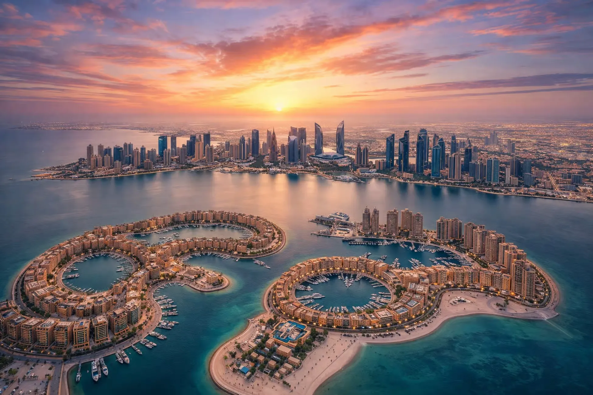 Doha skyline and modern city architecture