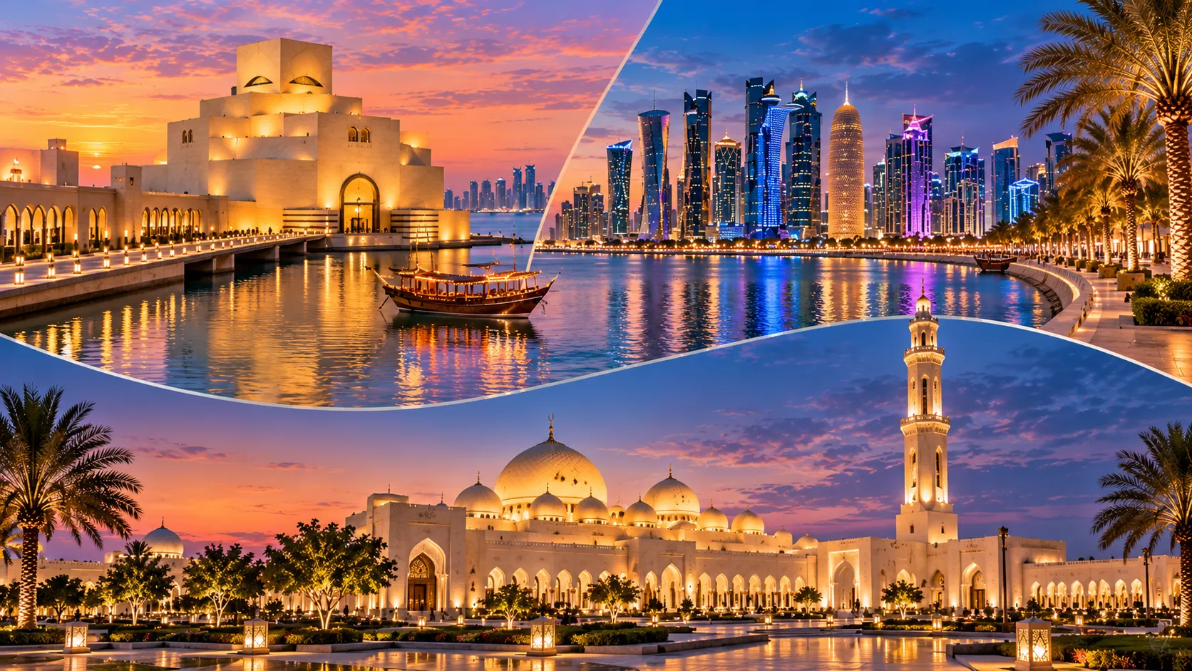 Museum of Islamic Art beside Doha waterfront