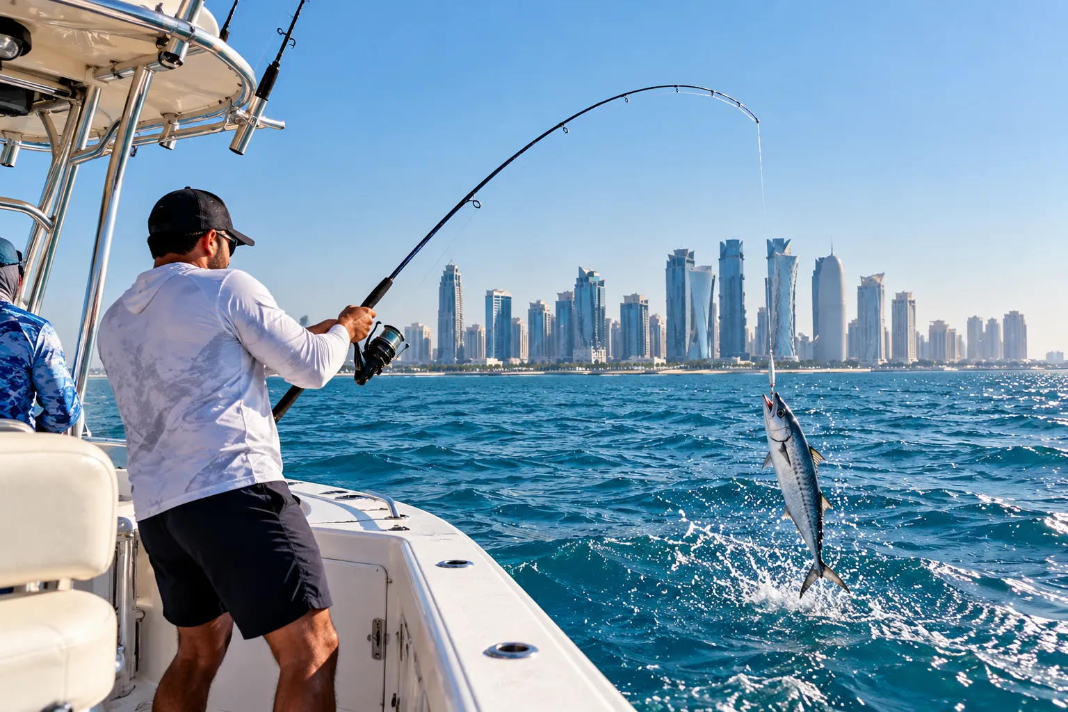 Fishing trip on the waters of Qatar