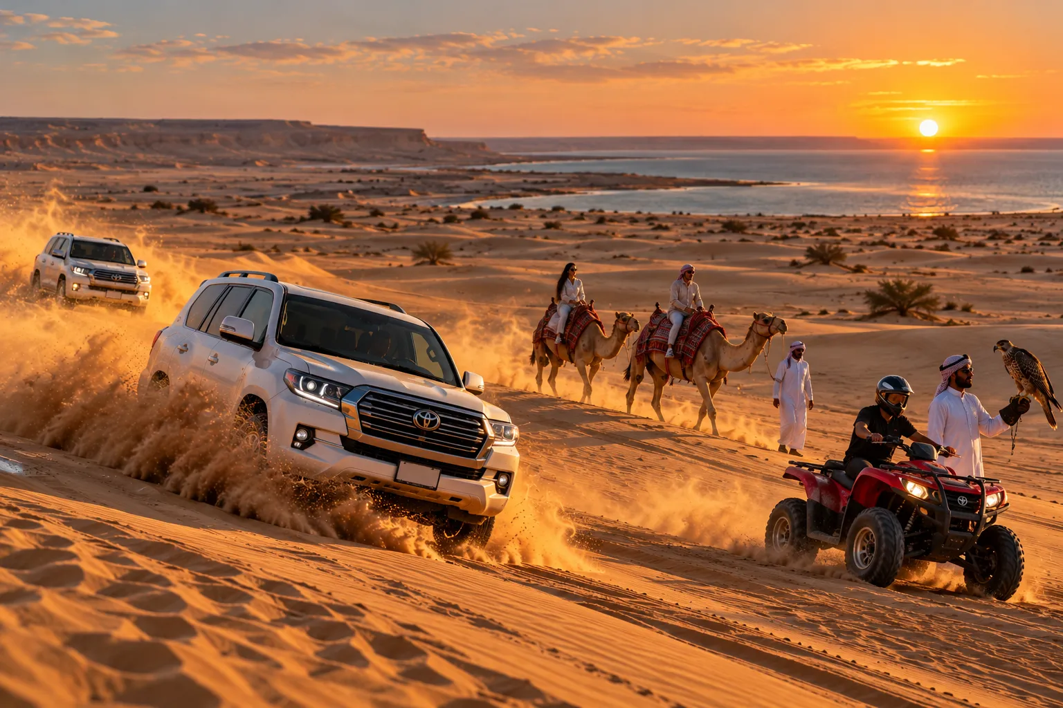 A full-day private desert safari in Qatar