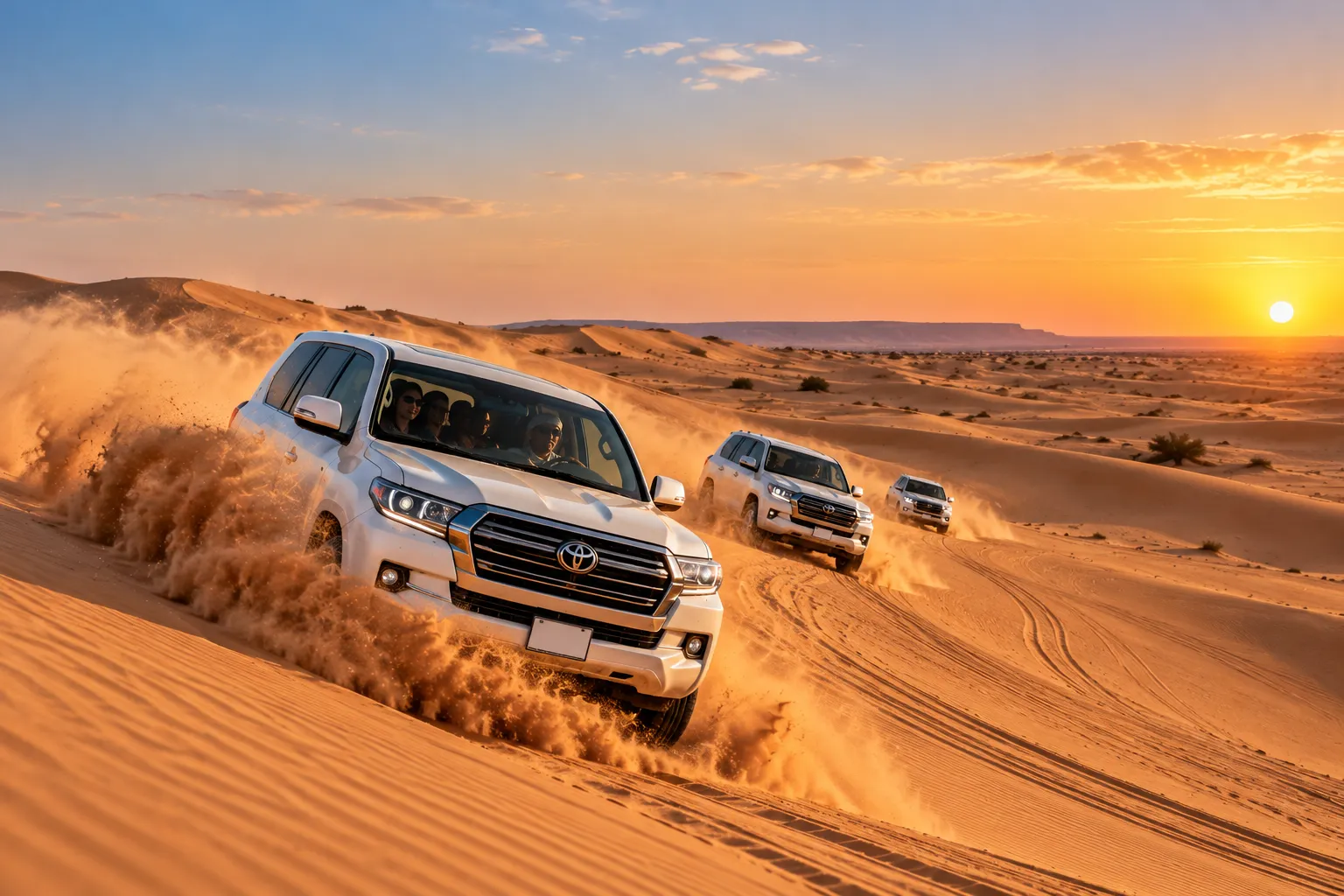 A desert safari across Qatar's golden dunes