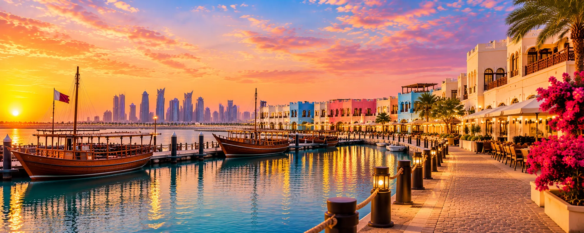 Colourful Mina District waterfront