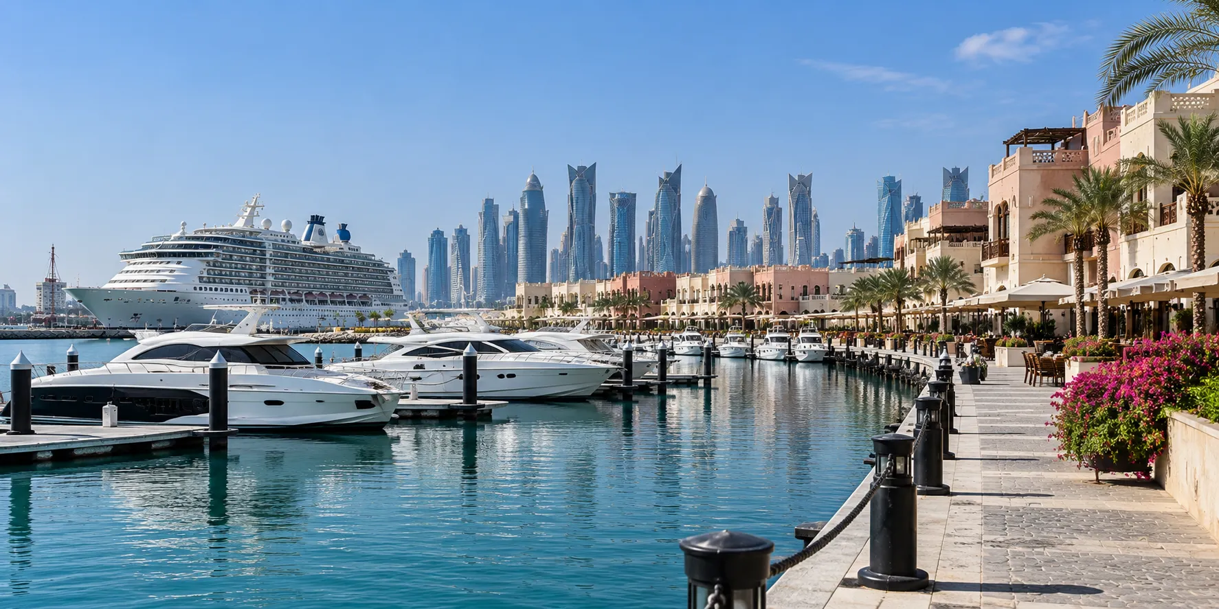 Harbour and waterfront at Old Doha Port