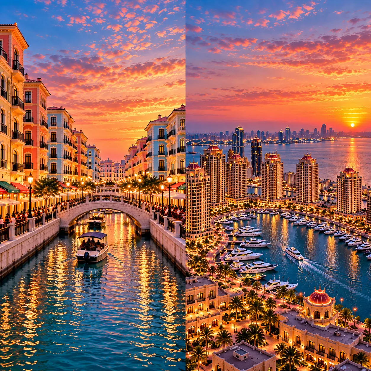 The Pearl Qatar waterfront and luxury marina