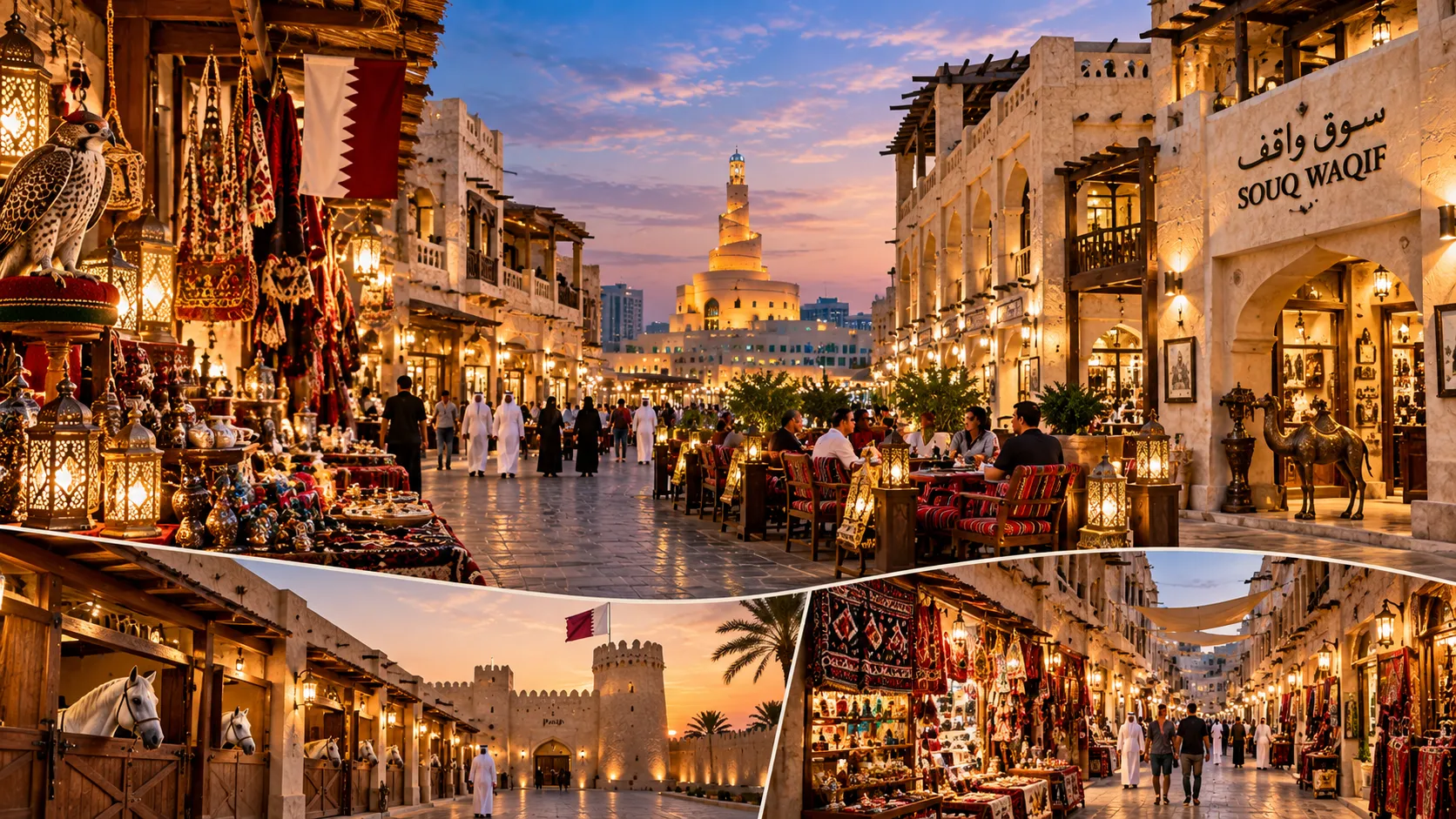 Traditional market atmosphere at Souq Waqif