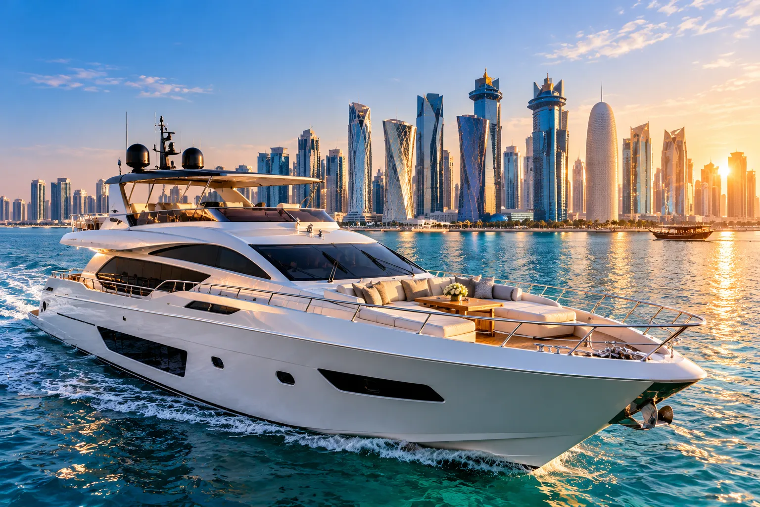 Private yacht charter on Doha Bay